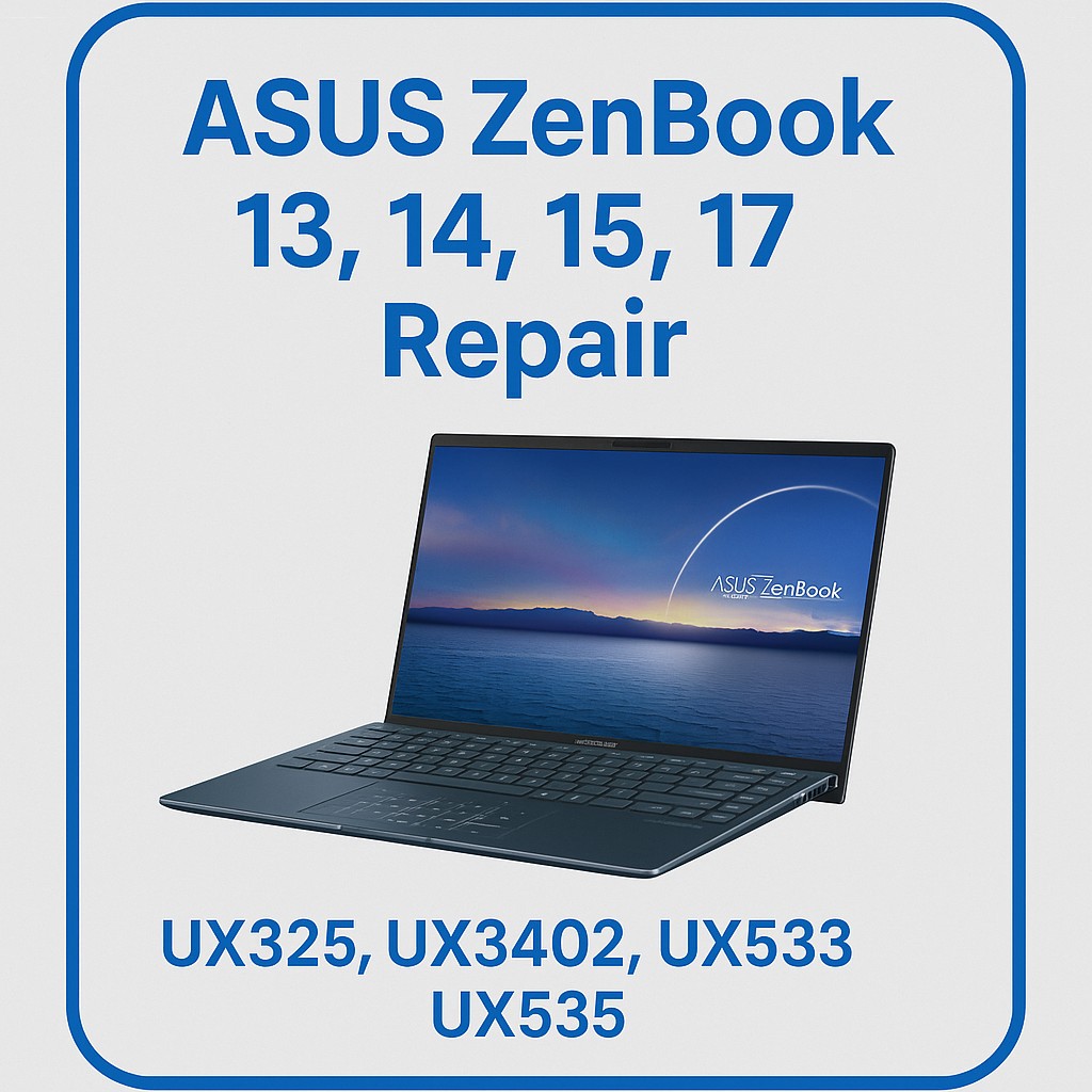 ASUS ZenBook 13, 14, 15, 17 Repair London